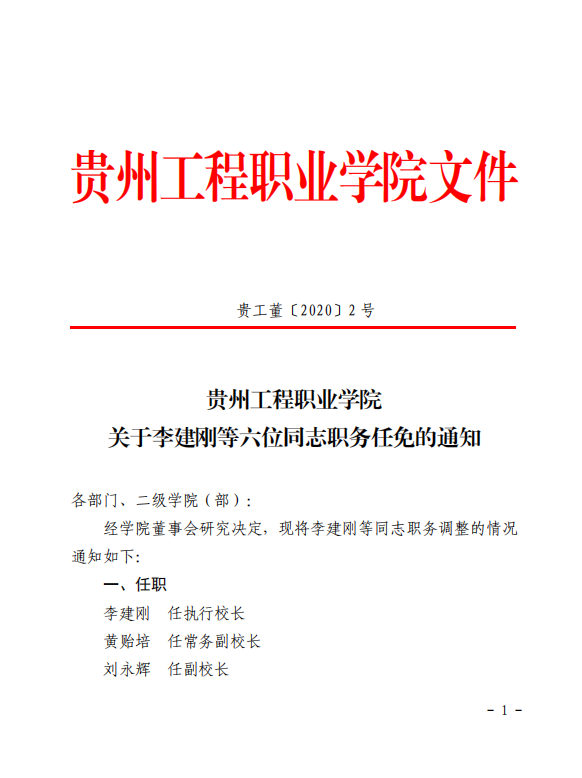 易倍体育-易倍中国有限公司官网 关于李建刚等六位同志职务任免的通知(图1)